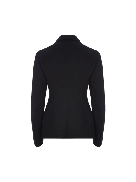 ALAÏA-Wool Gabardine Double-breasted Jacket-JOHN JULIA