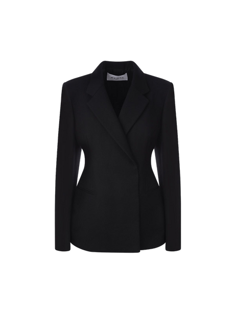 ALAÏA-Wool Gabardine Double-breasted Jacket-JOHN JULIA