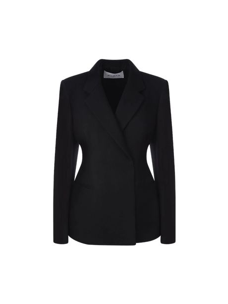 ALAÏA-Wool Gabardine Double-breasted Jacket-JOHN JULIA