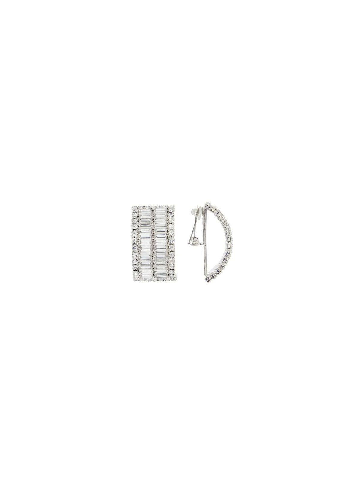 Alessandra Cry-Silver Rich Clip On Crystal Earrings ALESSANDRA RICH JOHN JULIA.