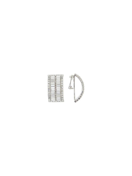 Alessandra Cry-Silver Rich Clip On Crystal Earrings ALESSANDRA RICH JOHN JULIA.