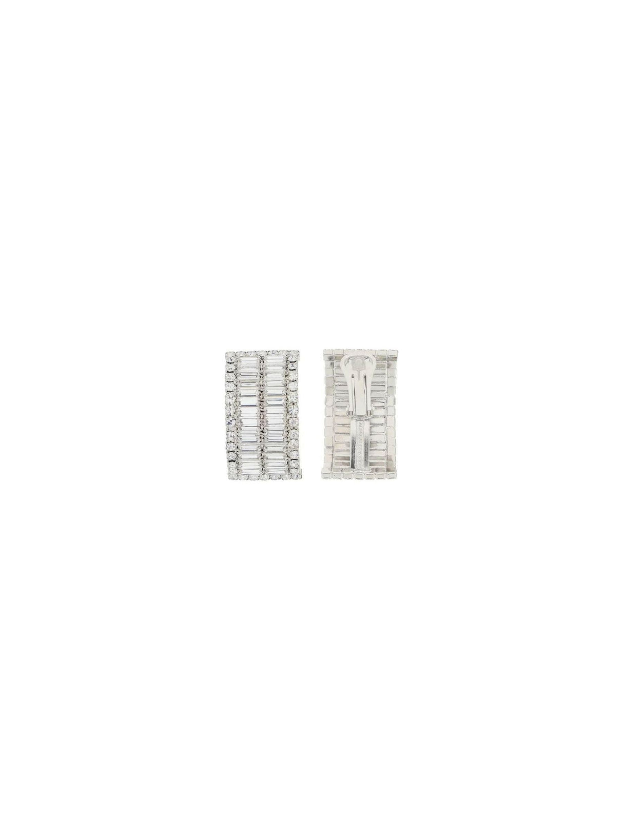 Alessandra Cry-Silver Rich Clip On Crystal Earrings ALESSANDRA RICH JOHN JULIA.