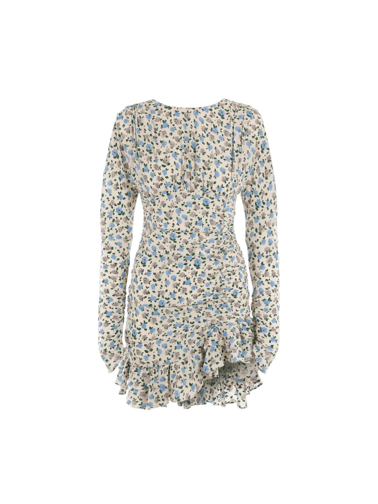 ALESSANDRA RICH-Floral Print Silk Minidress-JOHN JULIA