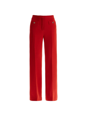 High-Waisted Wool Tailored Trousers.