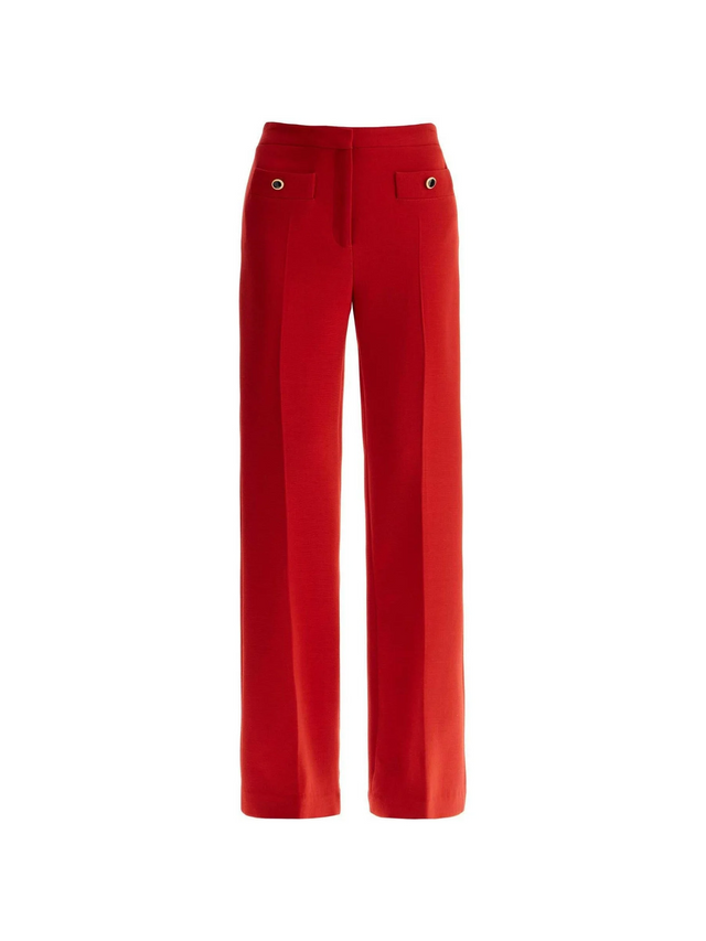 High-Waisted Wool Tailored Trousers.