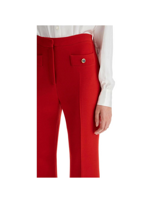 High-Waisted Wool Tailored Trousers.