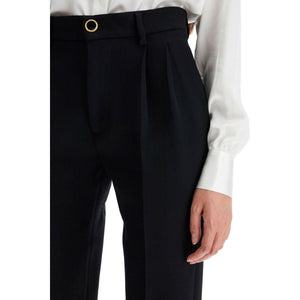 High-Waisted Wool Tailored Trousers.