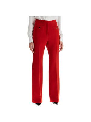 High-Waisted Wool Tailored Trousers.