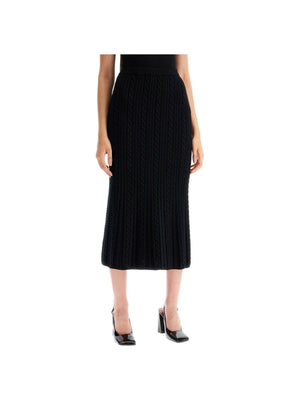 Knitted Wool Midi Skirt.