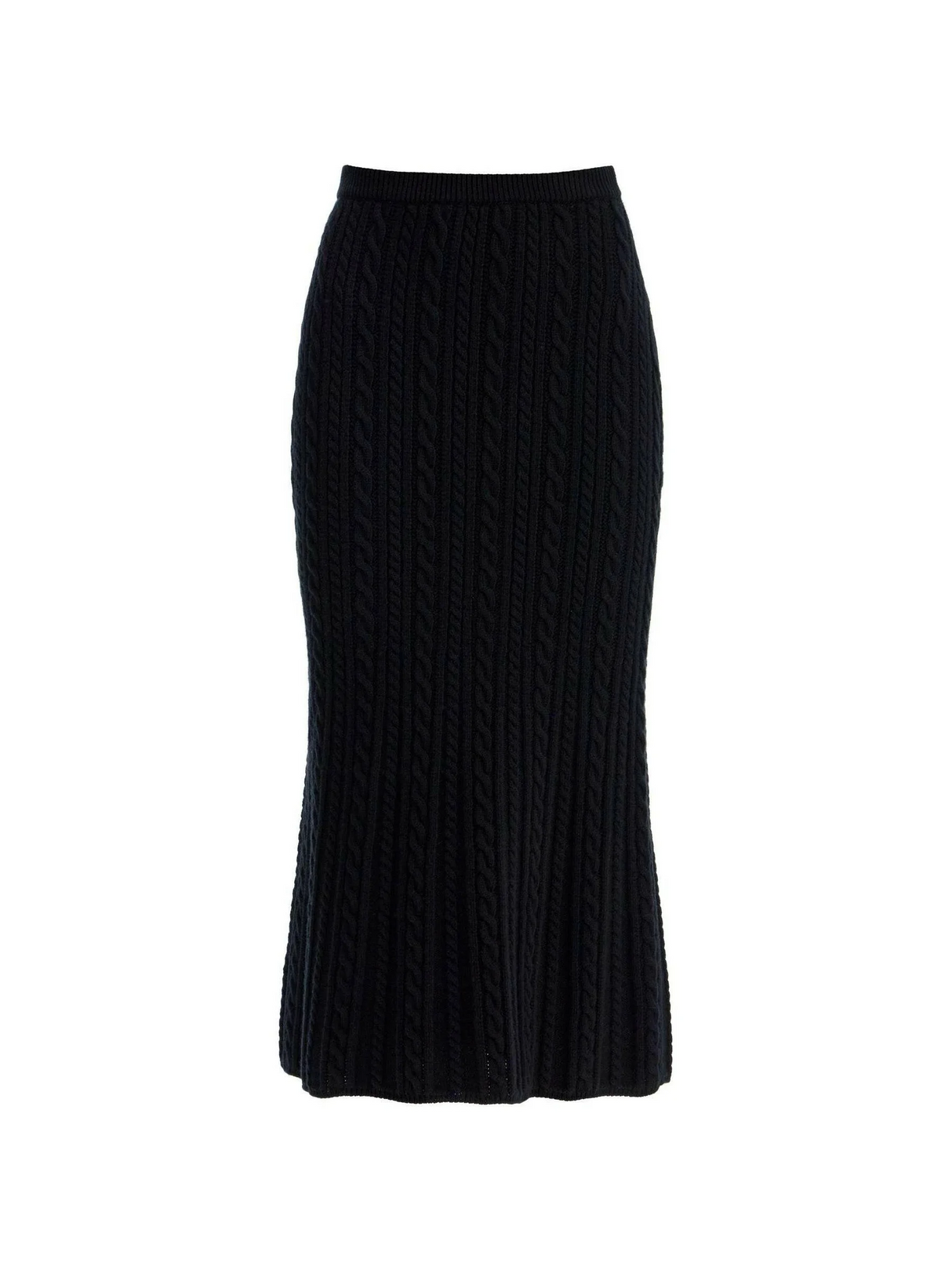 Knitted Wool Midi Skirt.