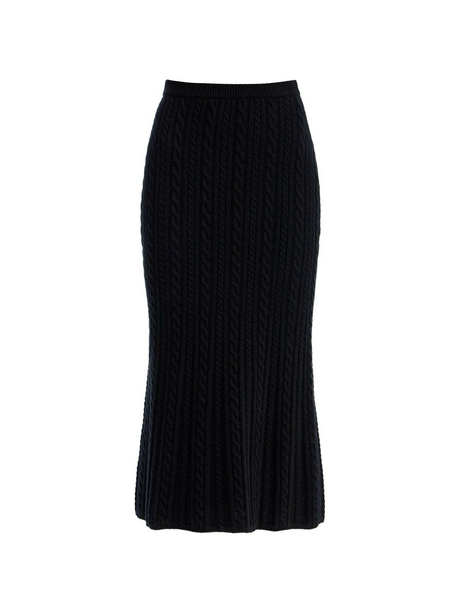 Knitted Wool Midi Skirt.