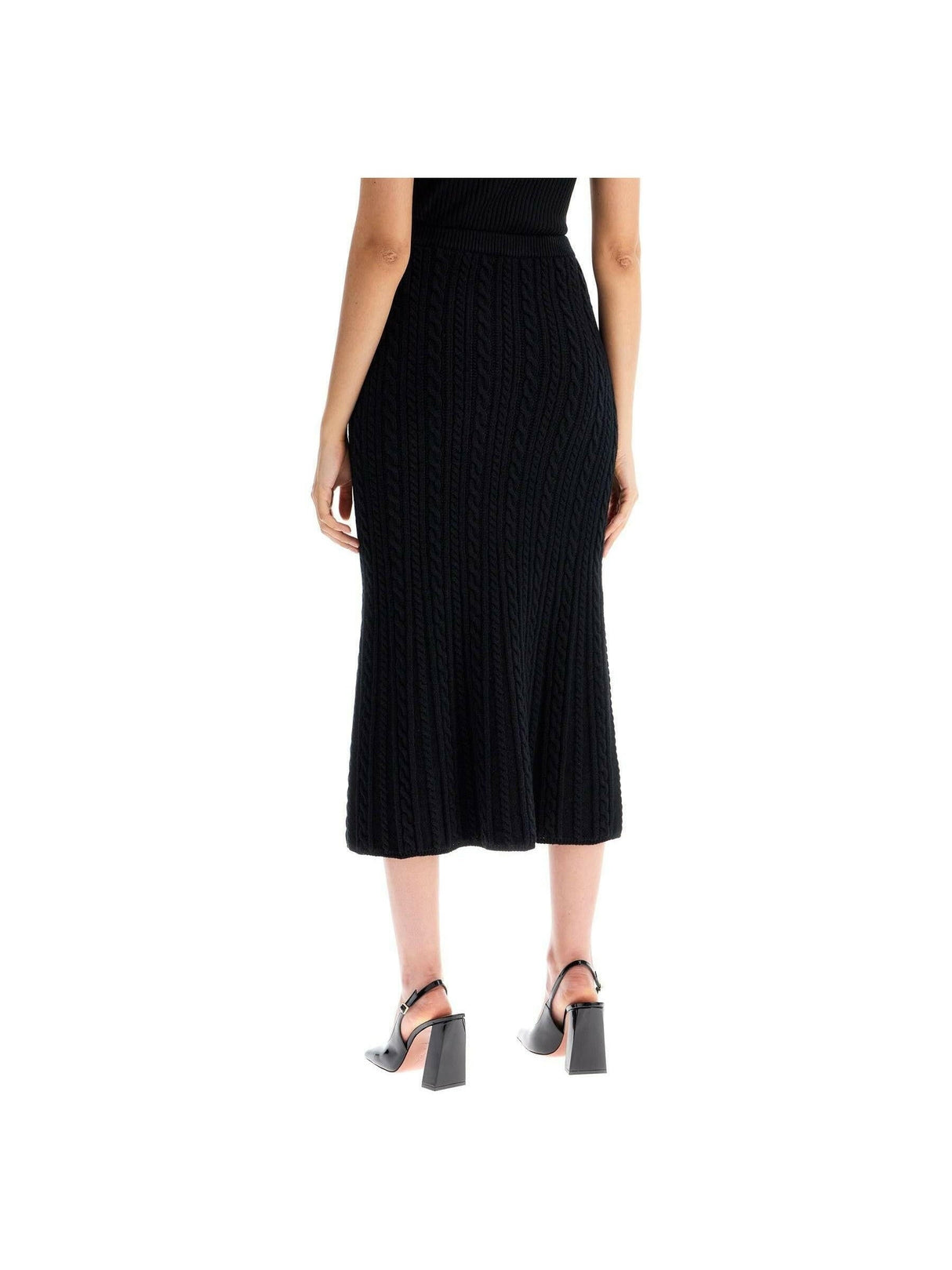 Knitted Wool Midi Skirt.