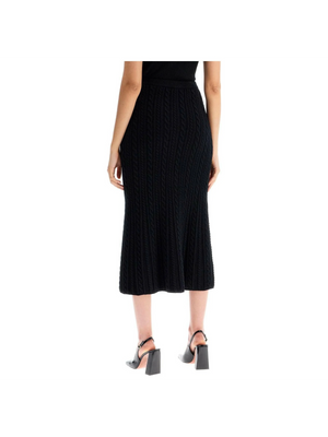 Knitted Wool Midi Skirt.