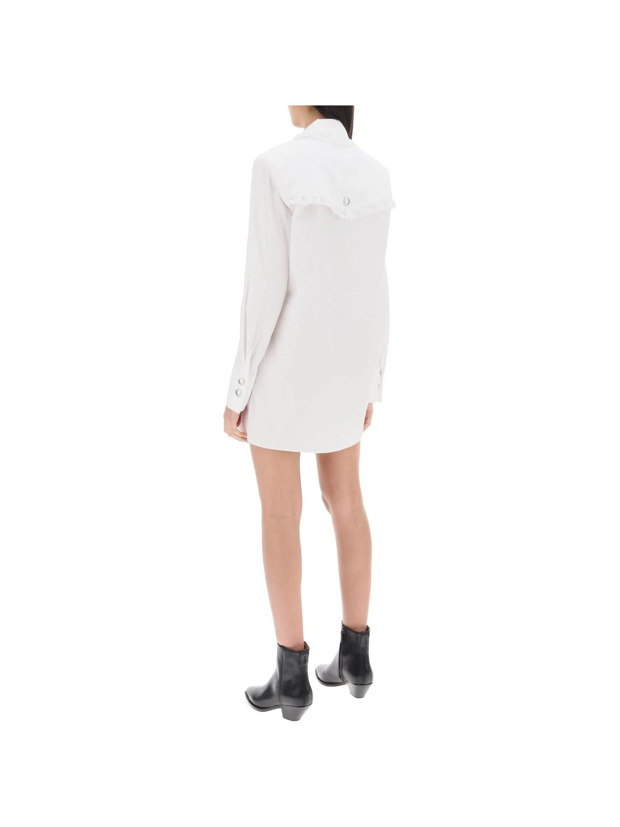 Logo Patch Cotton Poplin Mini Dress - Women > Clothing > Dresses > Mini