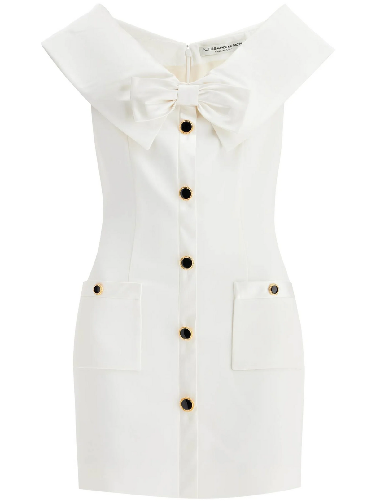 Mini Cady Dress with Collar-Alessandra Rich-JOHN JULIA