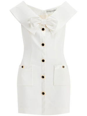 Mini Cady Dress with Collar-Alessandra Rich-JOHN JULIA