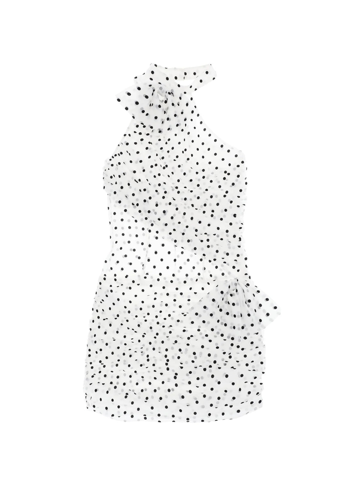 One-Shoulder Polka Dot Silk Mini Dress - 34 - Women > Clothing > Dresses > Mini