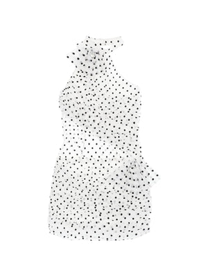 One-Shoulder Polka Dot Silk Mini Dress - 34 - Women > Clothing > Dresses > Mini