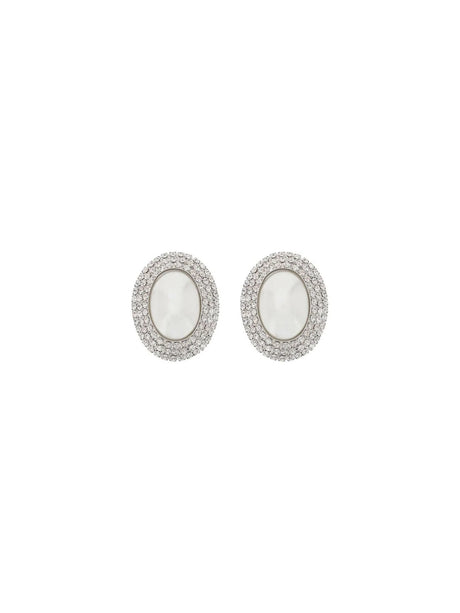 Oval Earrings With Pearl And Crystals ALESSANDRA RICH JOHN JULIA.