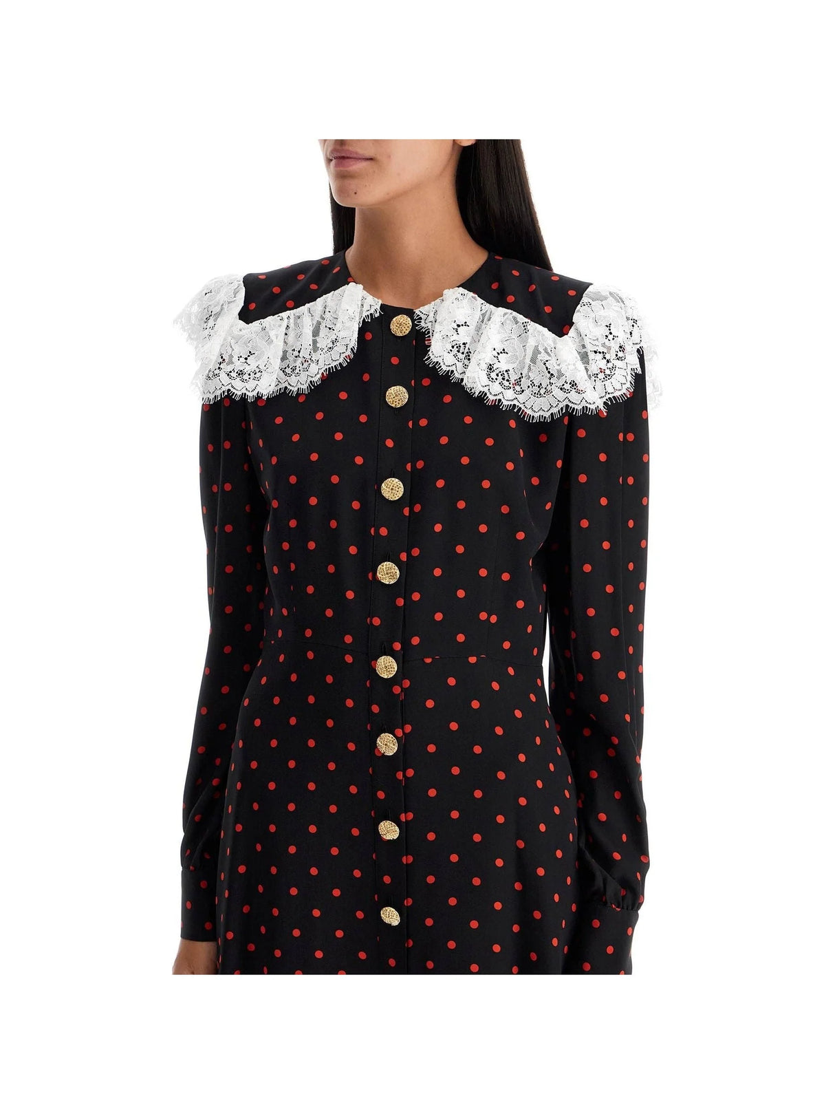 Polka Dot Silk Mini Dress-Alessandra Rich-JOHN JULIA