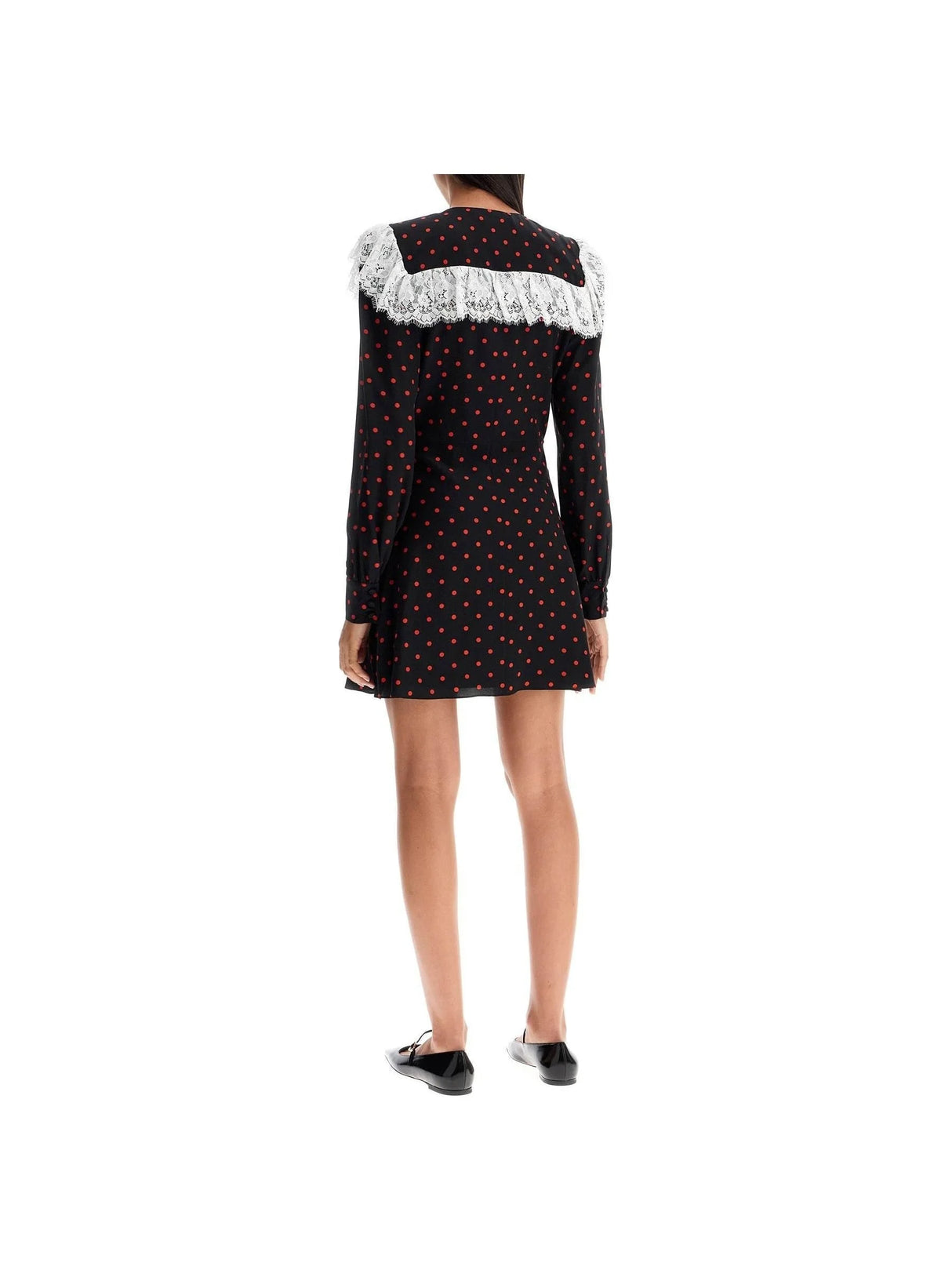 Polka Dot Silk Mini Dress-Alessandra Rich-JOHN JULIA