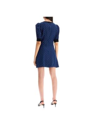 Polka Dot Silk Georgette Mini Dress - Women > Clothing > Dresses > Mini