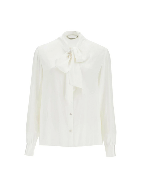 Silk Lavallière Neck-Tie Blouse.