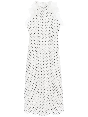 Sleeveless Maxi Dress In Polka