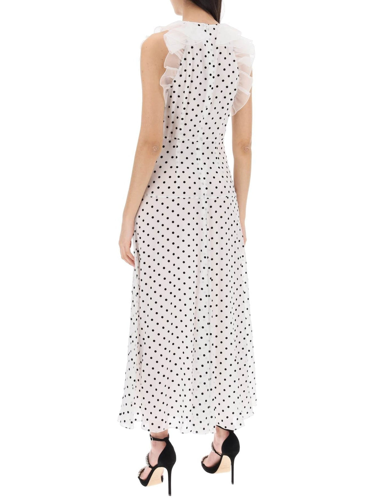 Sleeveless Maxi Dress In Polka