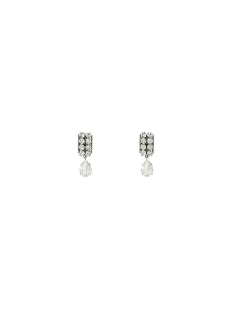 ALESSANDRA RICH-Small Crystal Pendant Earrings-JOHN JULIA