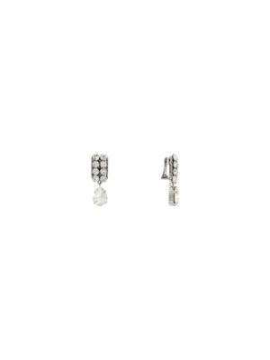 ALESSANDRA RICH-Small Crystal Pendant Earrings-JOHN JULIA