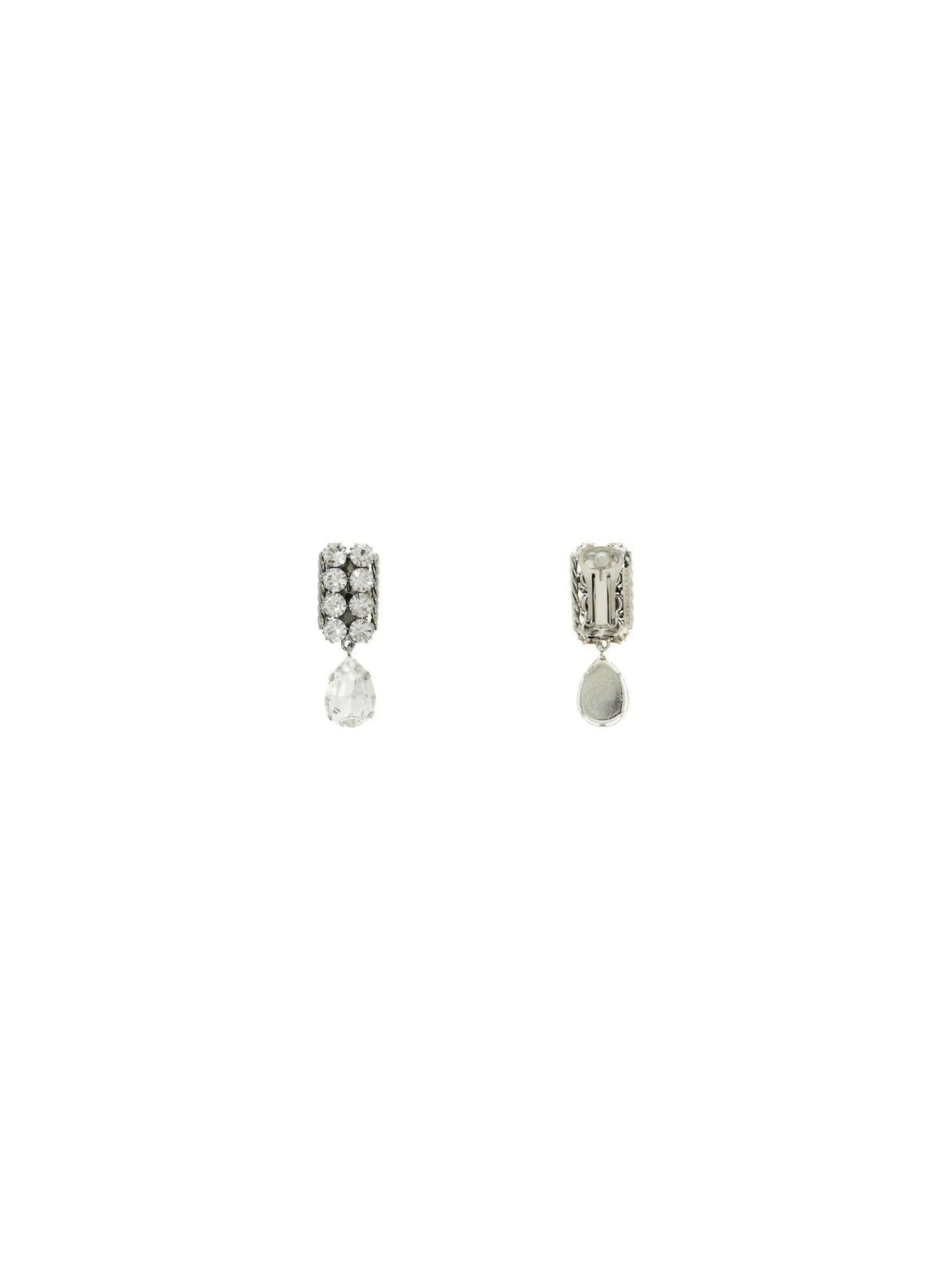 ALESSANDRA RICH-Small Crystal Pendant Earrings-JOHN JULIA