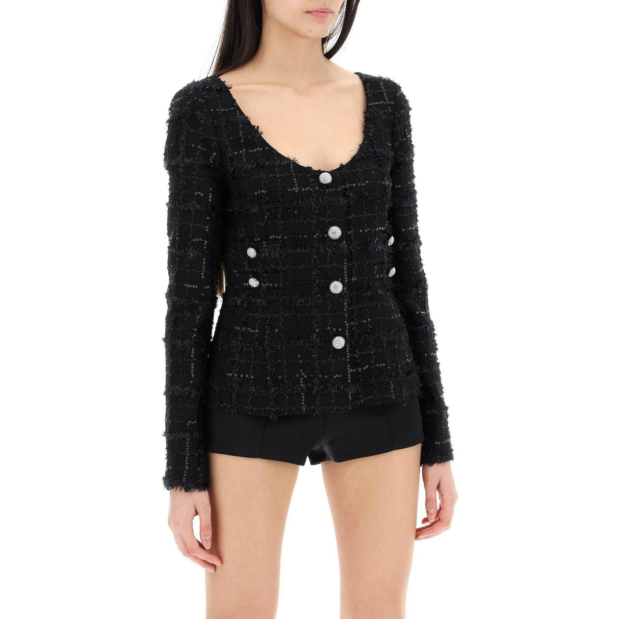 Tweed Jacket With Sequins Embell ALESSANDRA RICH JOHN JULIA.