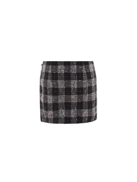 Wool and Lurex Miniskirt-ALESSANDRA RICH-JOHN JULIA