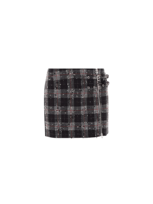 Wool and Lurex Miniskirt-ALESSANDRA RICH-JOHN JULIA