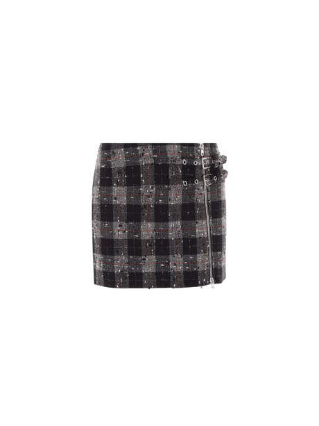 Wool and Lurex Miniskirt-ALESSANDRA RICH-JOHN JULIA