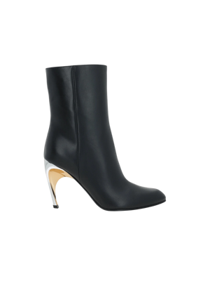 Armadillo Smooth Leather Ankle Boots-ALEXANDER MCQUEEN-JOHN JULIA