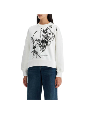 Blossom Skull Cotton Sweatshirt.