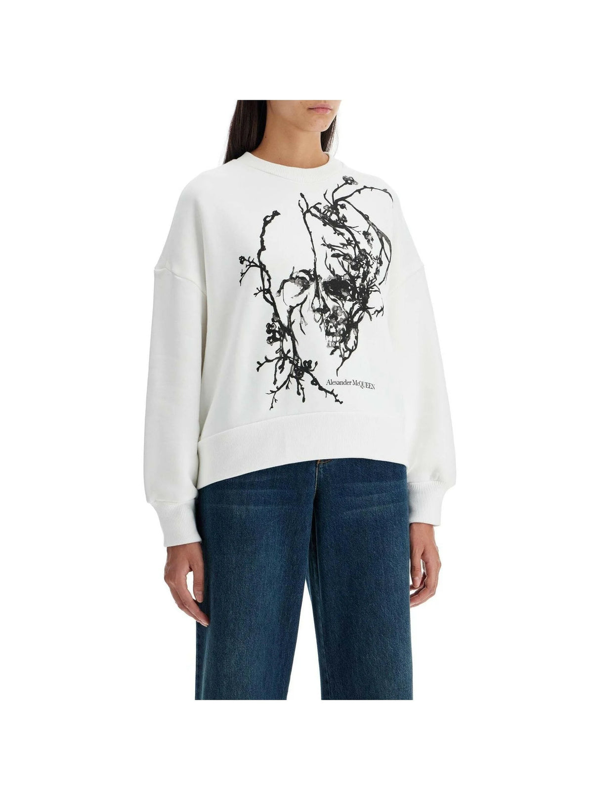 Blossom Skull Cotton Sweatshirt.