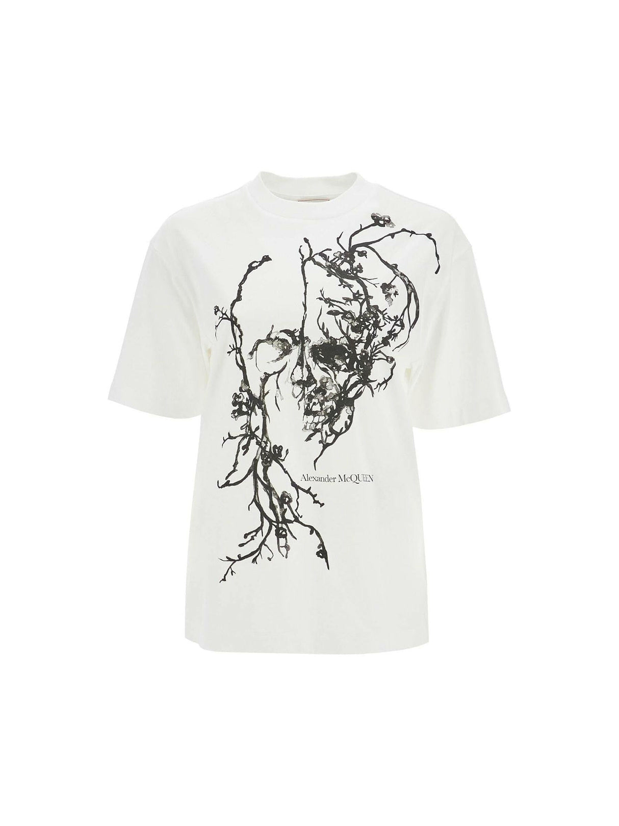 ALEXANDER MCQUEEN-Blossom Skull Oversized T-shirt-JOHN JULIA