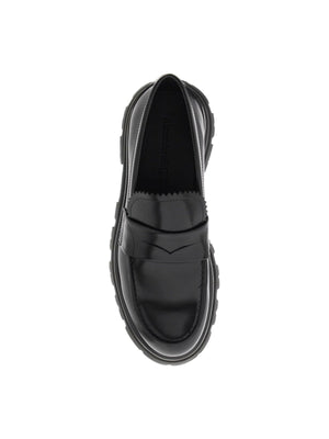 ALEXANDER MCQUEEN-Brushed Leather Wander Moccasins-JOHN JULIA