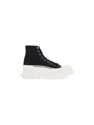 ALEXANDER MCQUEEN-Canvas Tread Slick Boots-JOHN JULIA