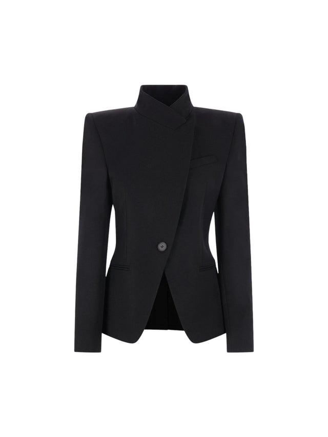 Cavalry Twill Spliced Jacket-ALEXANDER MCQUEEN-JOHN JULIA