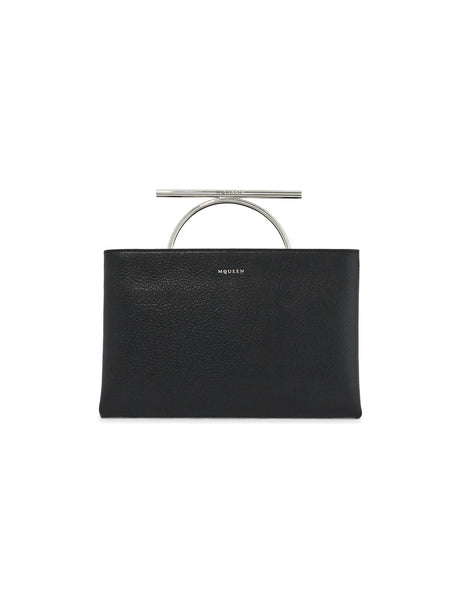 Cross-Bar Leather Clutch-Alexander McQueen-JOHN JULIA