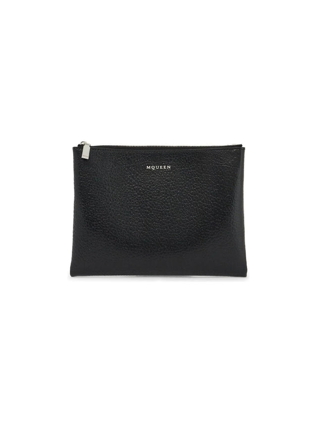 Cross-Bar Leather Pouch-Alexander McQueen-JOHN JULIA