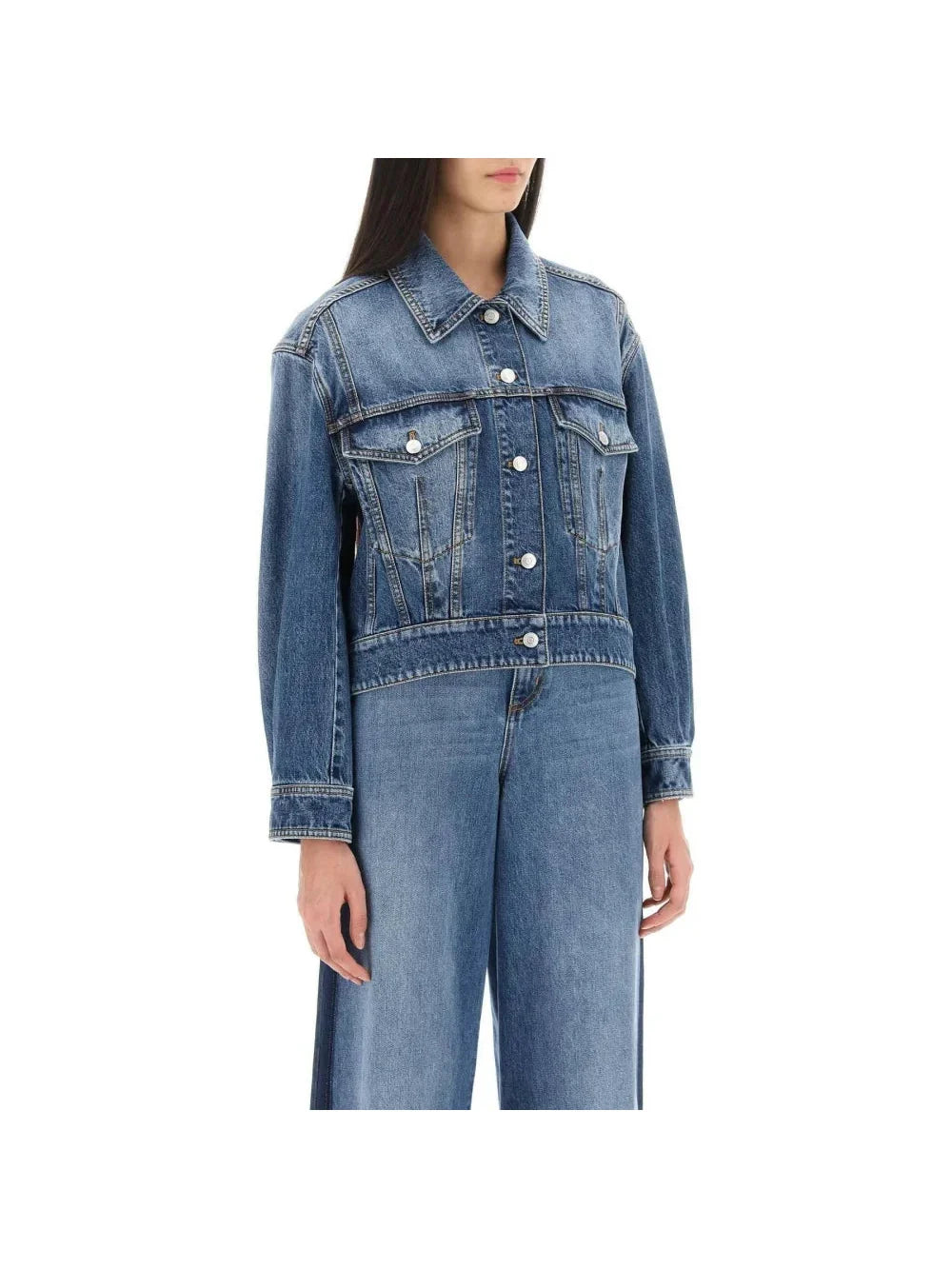 Denim Cocoon Jacket ALEXANDER MCQUEEN JOHN JULIA.