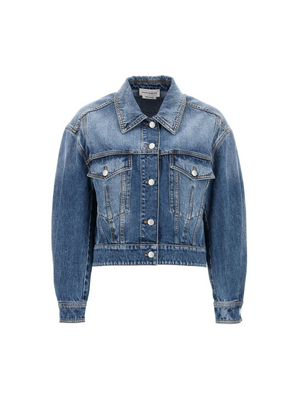 Denim Cocoon Jacket ALEXANDER MCQUEEN JOHN JULIA.