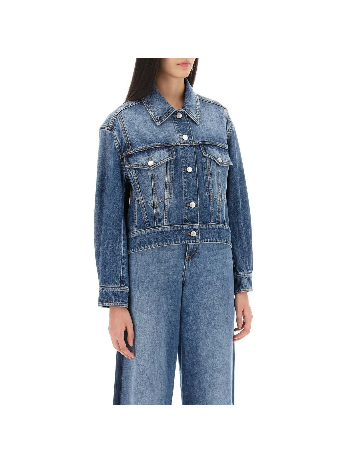 Denim Cocoon Jacket ALEXANDER MCQUEEN JOHN JULIA.