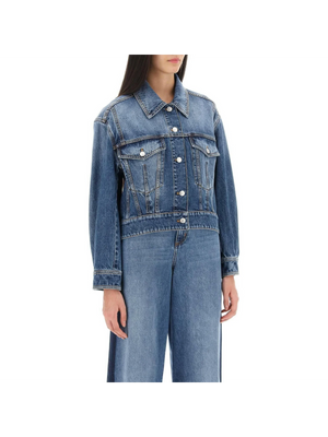 Denim Cocoon Jacket ALEXANDER MCQUEEN JOHN JULIA.