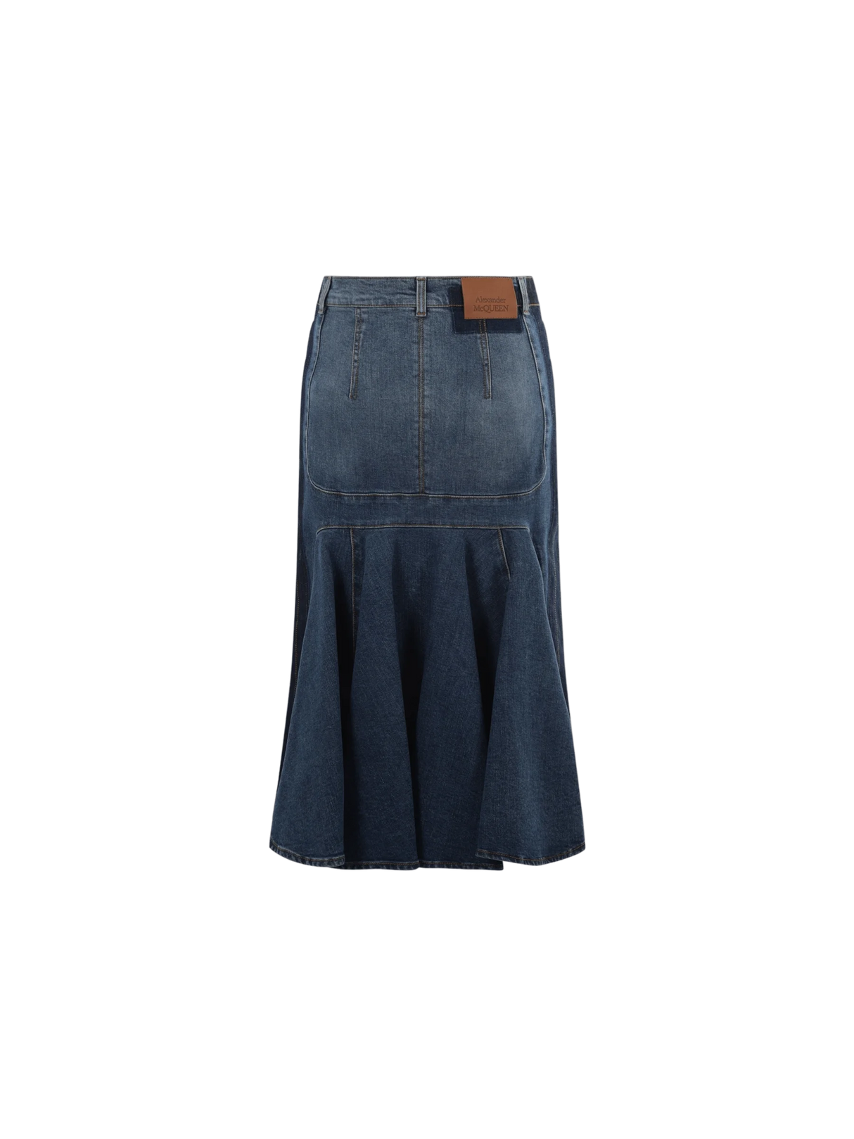 Denim Skirt-ALEXANDER MCQUEEN-JOHN JULIA